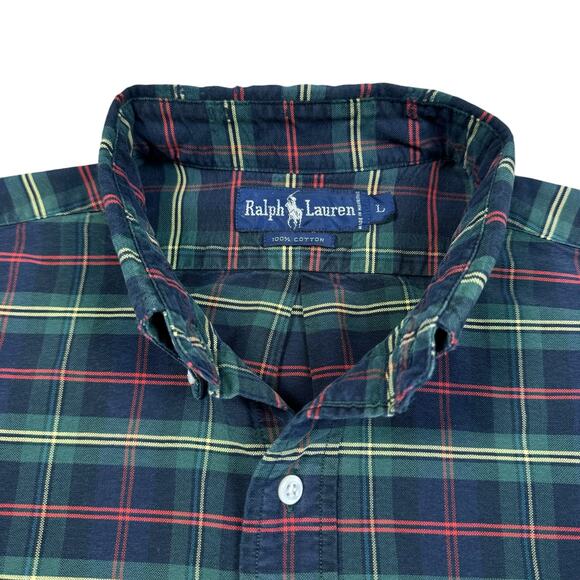 Ralph Lauren Shirt Men's Large Crest Golf Club Embroidered Long Sleeve Plaid - Picture 3 of 8